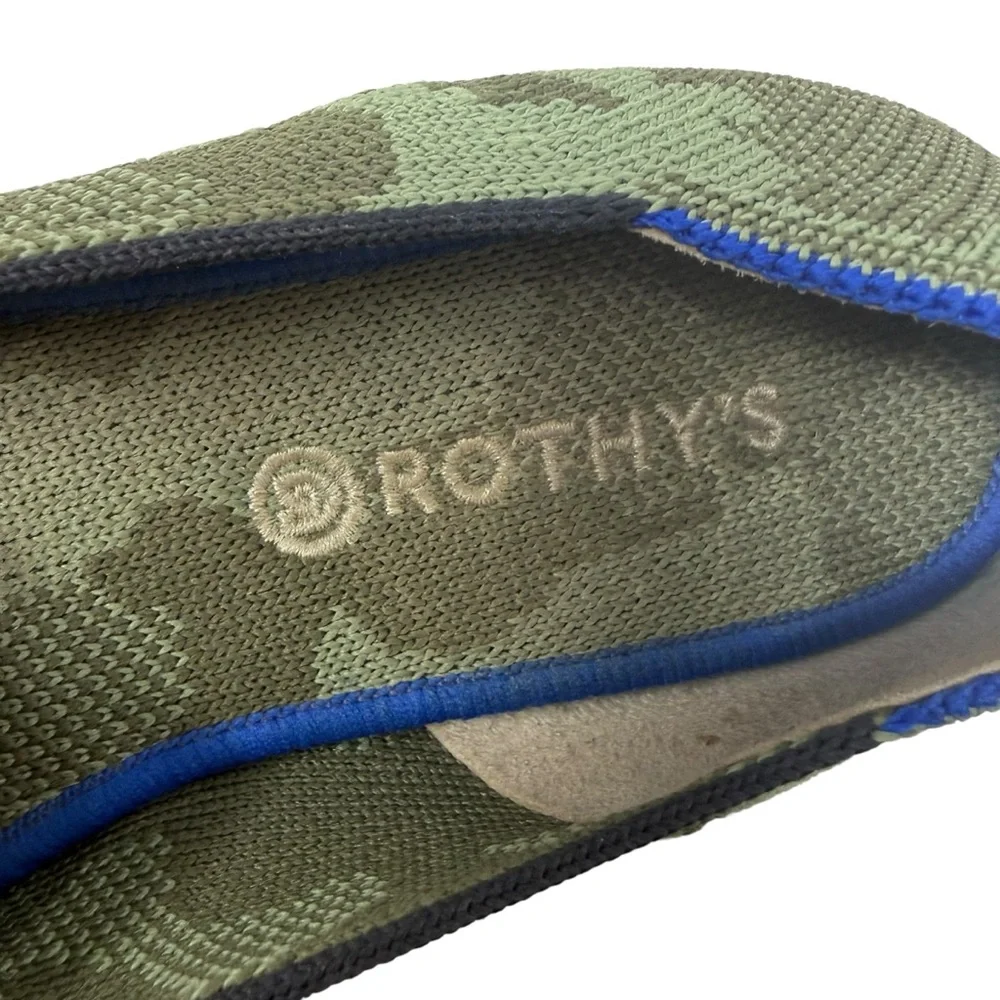 Rothy’s Girls Size 3 Camo flats slip on shoes knit loafers